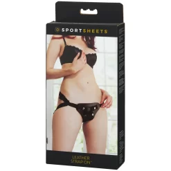 Sportsheets Leather Strap On 5 Sportsheets Leather Strap On -Sinful 12335 sportsheets latigo laeder strap on harness 90 pack q100