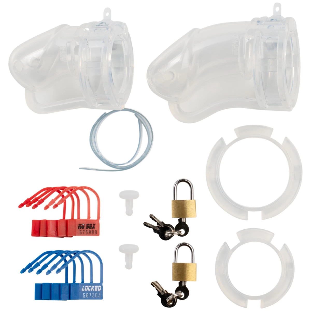 BON4plus Silicone Male Chasity Dual Cage Set 6 BON4plus Silicone Male Chasity Dual Cage Set - Afbeelding 6