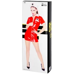 Orion Black Level Lakleren Verpleegsteruniform 5 Orion Black Level Lakleren Verpleegsteruniform -Sinful 12758 sygeplejerske kostume i lak 90 pack q100