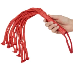Sportsheets Sex & Mischief Red Flogger  -Sinful 12956 sexandmischief flogger pisk roed 05 hand q100