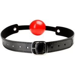 Sportsheets Sex & Mischief Red Gag Ball  -Sinful 12966 sexandmischief kugle gag 03 q100