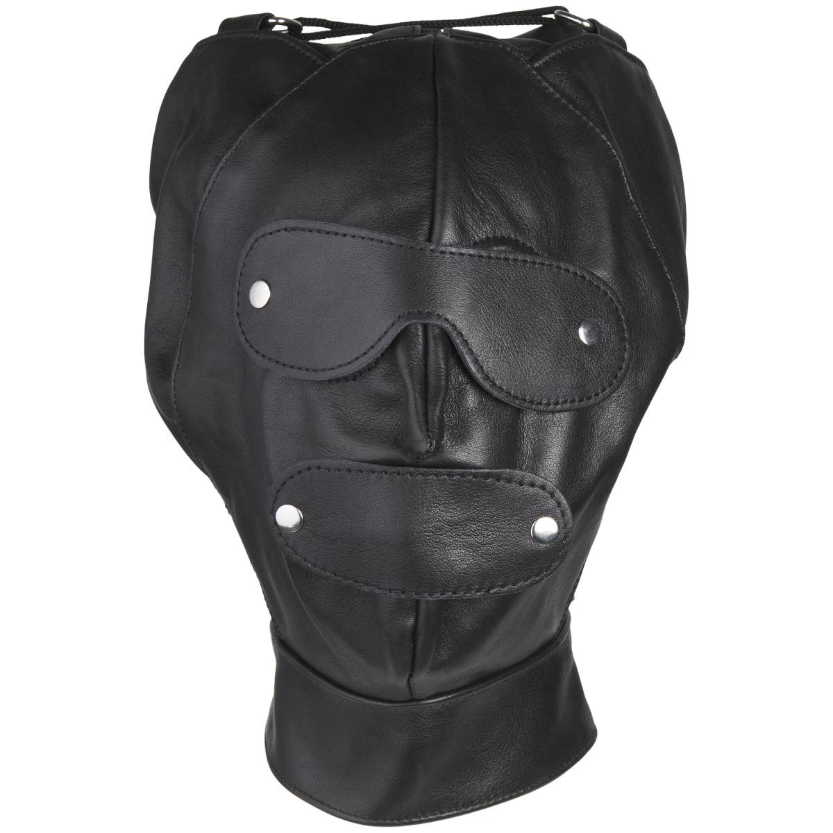 Rimba Verstelbaar Leren BDSM Masker 2 Rimba Verstelbaar Leren BDSM Masker - Afbeelding 2