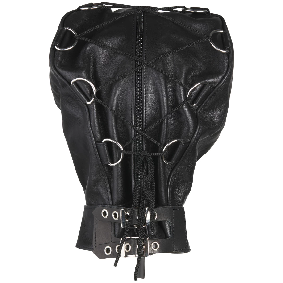 Rimba Verstelbaar Leren BDSM Masker 3 Rimba Verstelbaar Leren BDSM Masker - Afbeelding 3