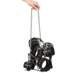 Orion Zado Metal Leather Bondage Set 9 Orion Zado Metal Leather Bondage Set -Sinful 13228 zado metal l nkes t med l der manchetter q100 04