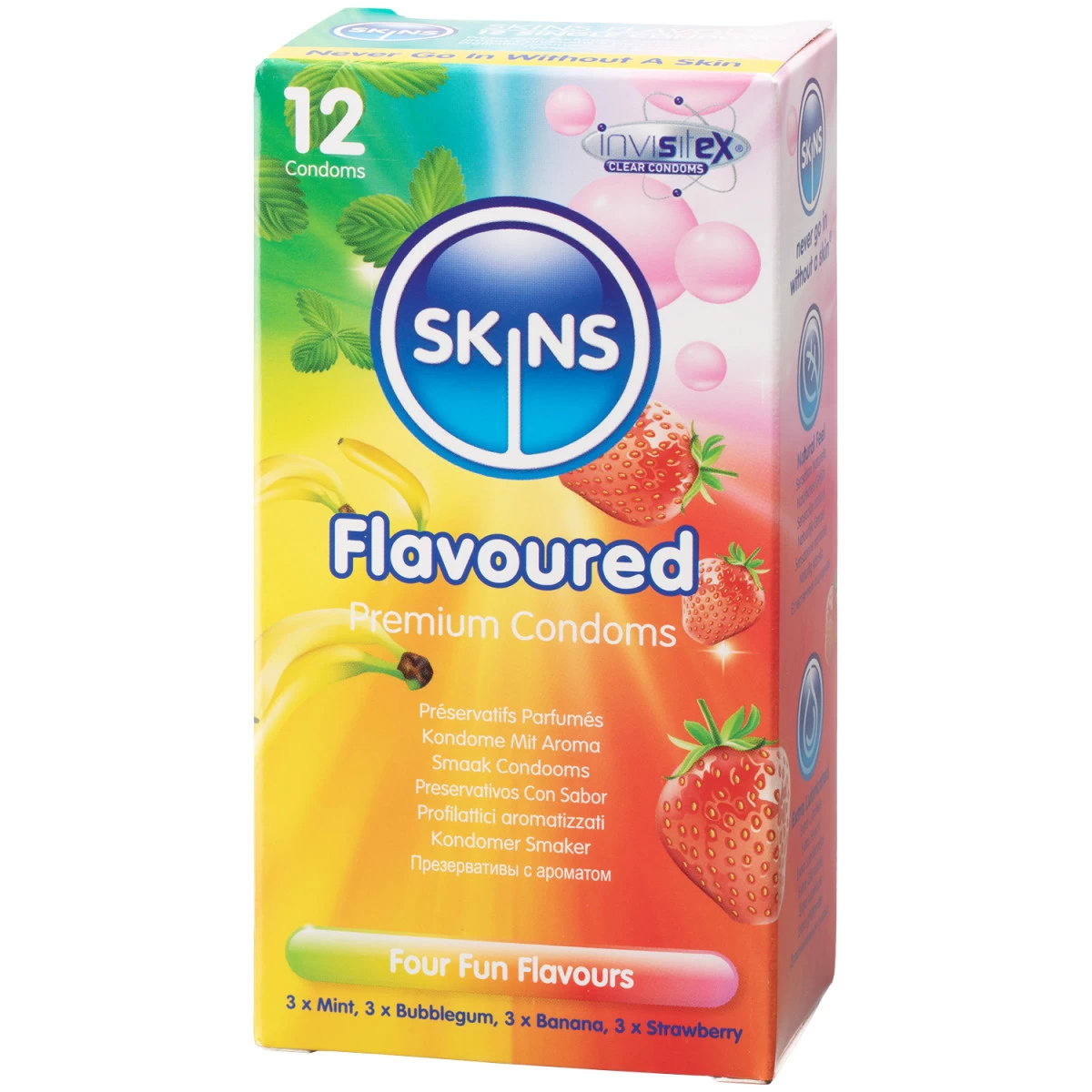 Skins Flavoured Condoms 12 Pcs 1 Skins Flavoured Condoms 12 Pcs