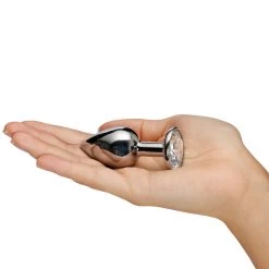 Sinful Jewel Metalen Buttplug Small -Sinful 14530 sinful jewel butt plug i staal lille 05 hand q100 2 1