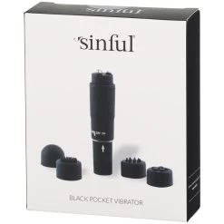 Sinful Zwarte Pocket Vibrator 13 Sinful Zwarte Pocket Vibrator -Sinful 14683 sinful black pocket vibrator 90 pack q100