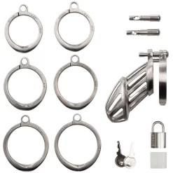 Bon4ML Roestvrijstalen Kuisheidskooi -Sinful 15323 bon4m metal kyskhedsbaelte 01 q100 1