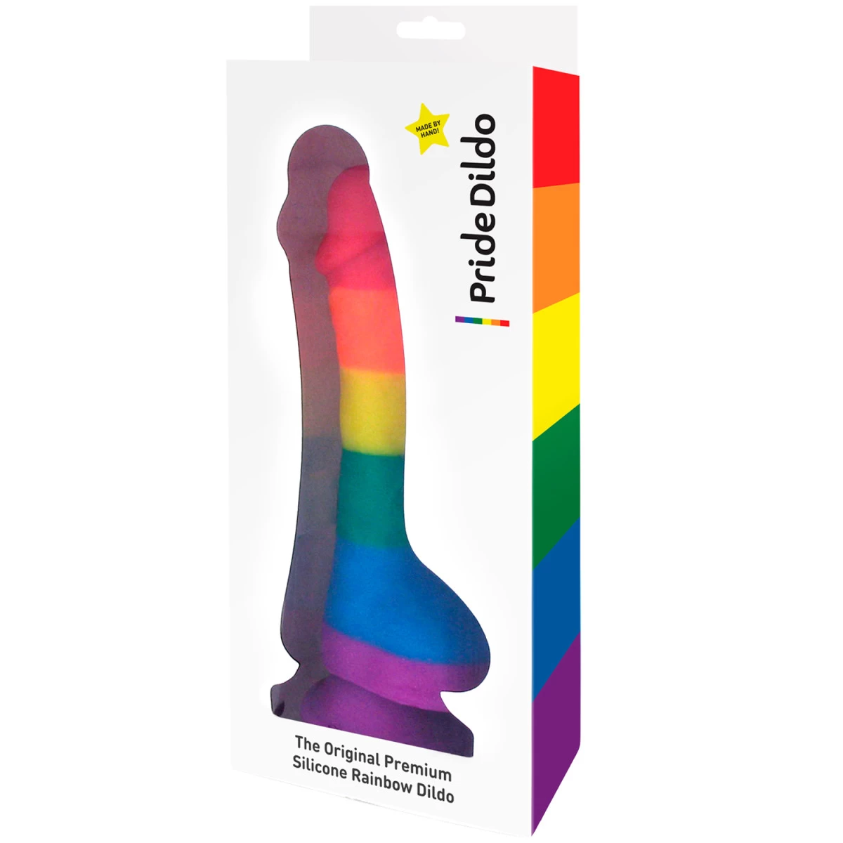 Autoblow Pride Dildo Original Rainbow Siliconen Dildo Met Ballen 2 Autoblow Pride Dildo Original Rainbow Siliconen Dildo Met Ballen - Afbeelding 2