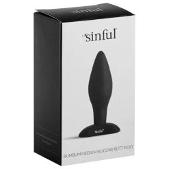 Sinful BumBum Siliconen Buttplug Medium -Sinful 15924 sinful bumbum medium silicone butt plug 5