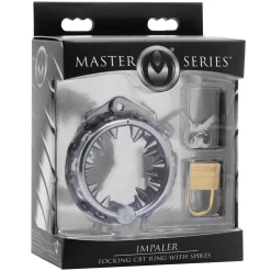 XR Brands Master Series Impaler Locking CBT Ballenring -Sinful 16108 master series impaler locking cbt balls ring q100 01