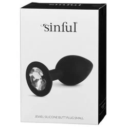 Sinful Jewel Siliconen Buttplug Small -Sinful 16176 sinful jewel silicone butt plug small q100 05