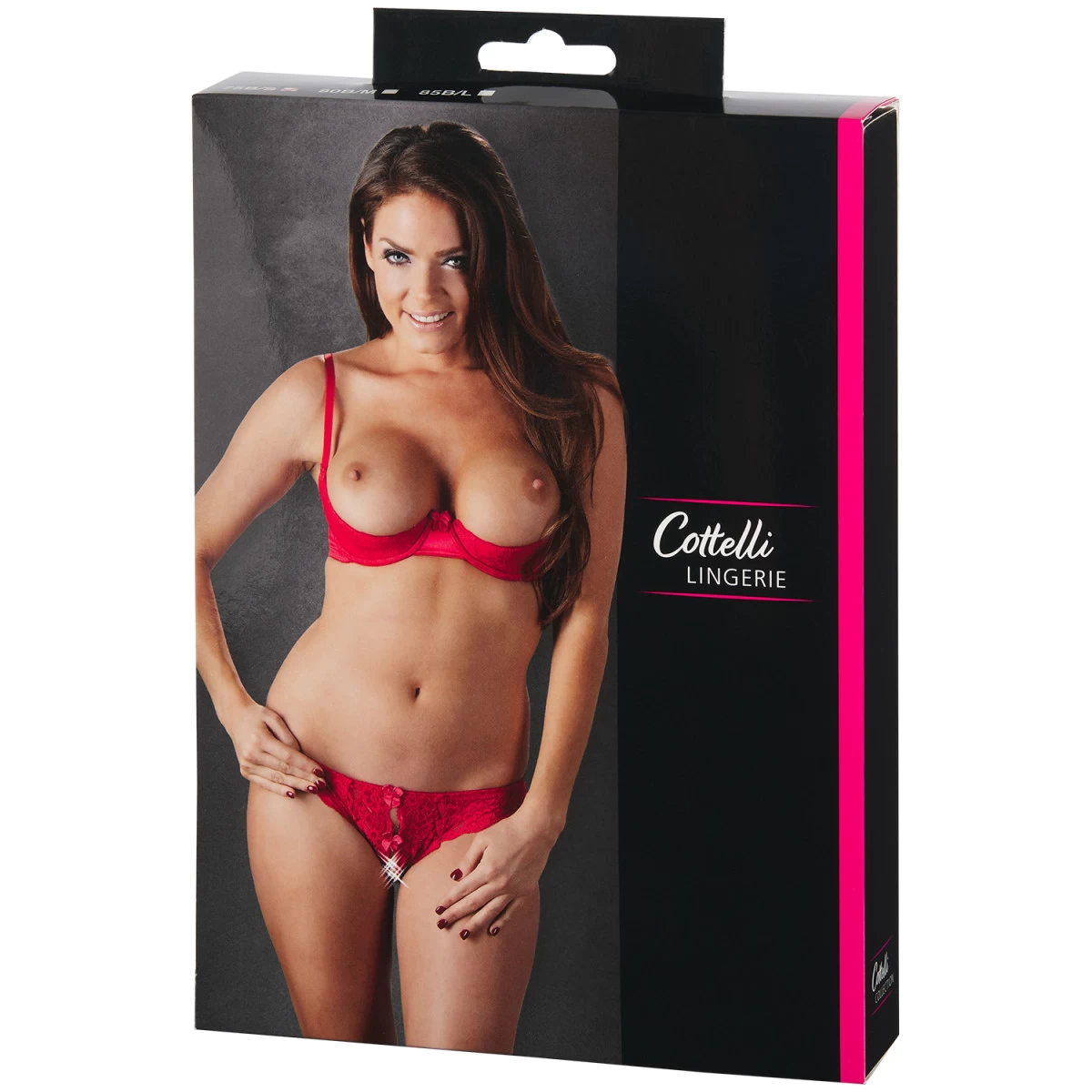 Orion Cottelli Halfcup Beha En String Rood 3 Orion Cottelli Halfcup Beha En String Rood - Afbeelding 3