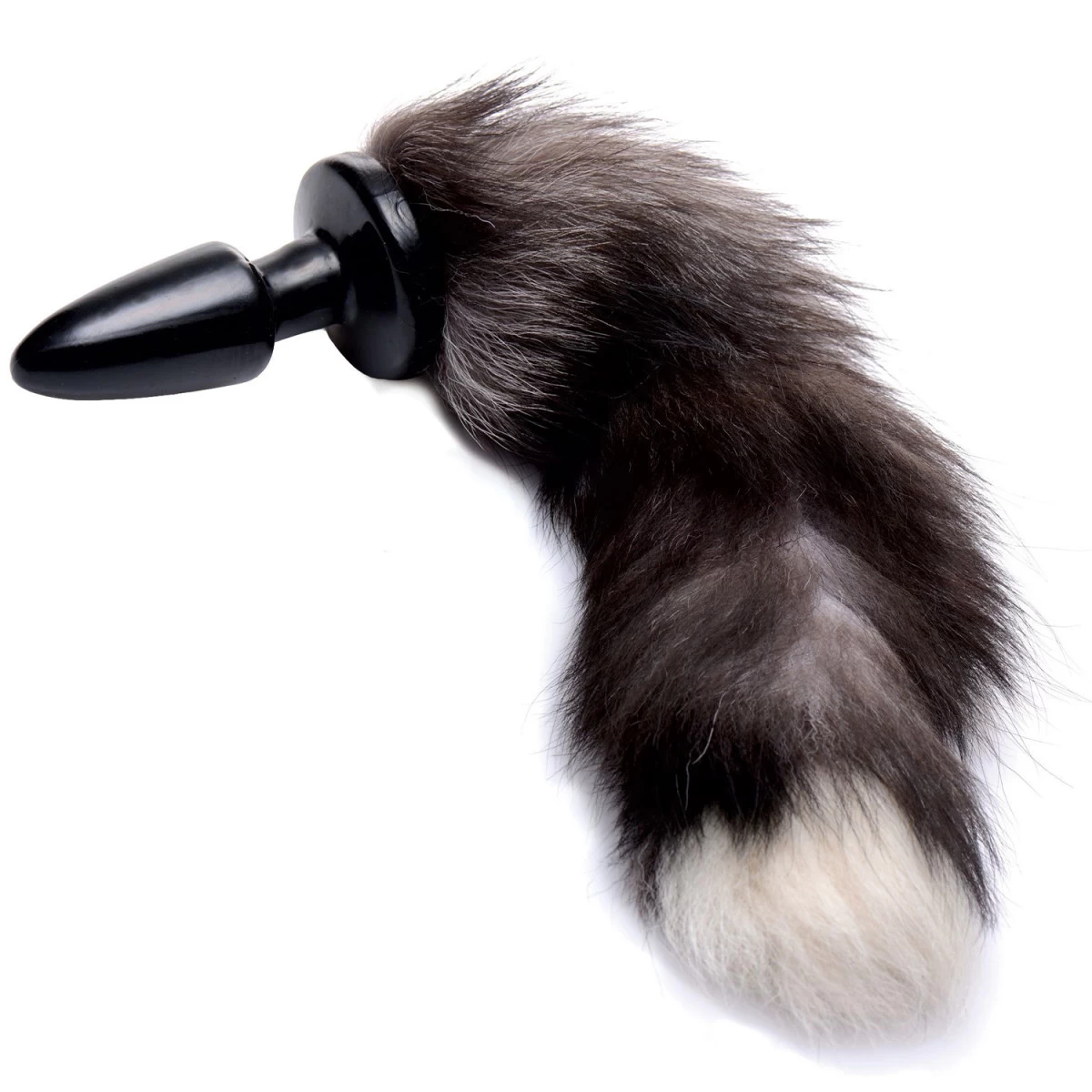 XR Brands Tailz Grey Fox Tail Buttplug 2 XR Brands Tailz Grey Fox Tail Buttplug - Afbeelding 2