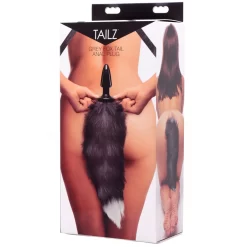 XR Brands Tailz Grey Fox Tail Buttplug 7 XR Brands Tailz Grey Fox Tail Buttplug -Sinful 16845 tailz grey fox tail anal plug q100 03