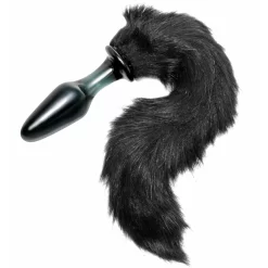XR Brands Tailz Midnight Fox Tail Glazen Buttplug