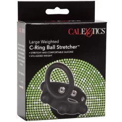 CalExotics Verzwaarde C-Ring Ballstretcher 6 CalExotics Verzwaarde C-Ring Ballstretcher -Sinful 17282 calexotics weighted c ring ball stretcher q100 01