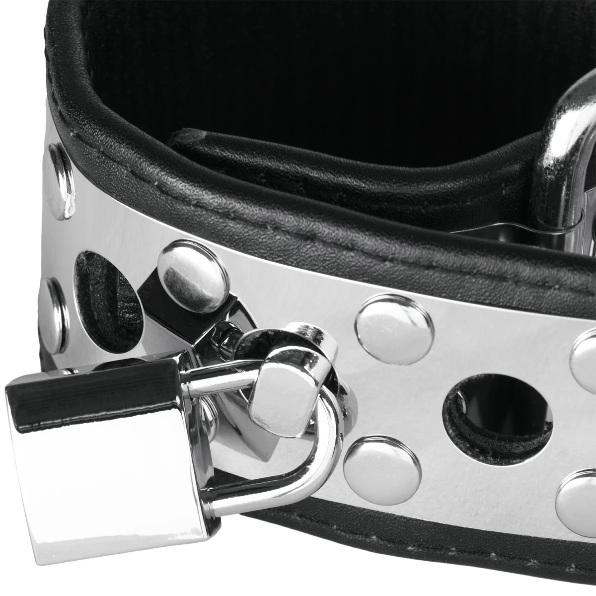 Rimba Metal Locked Leren Verstelbare Handboeien 2 Rimba Metal Locked Leren Verstelbare Handboeien - Afbeelding 2