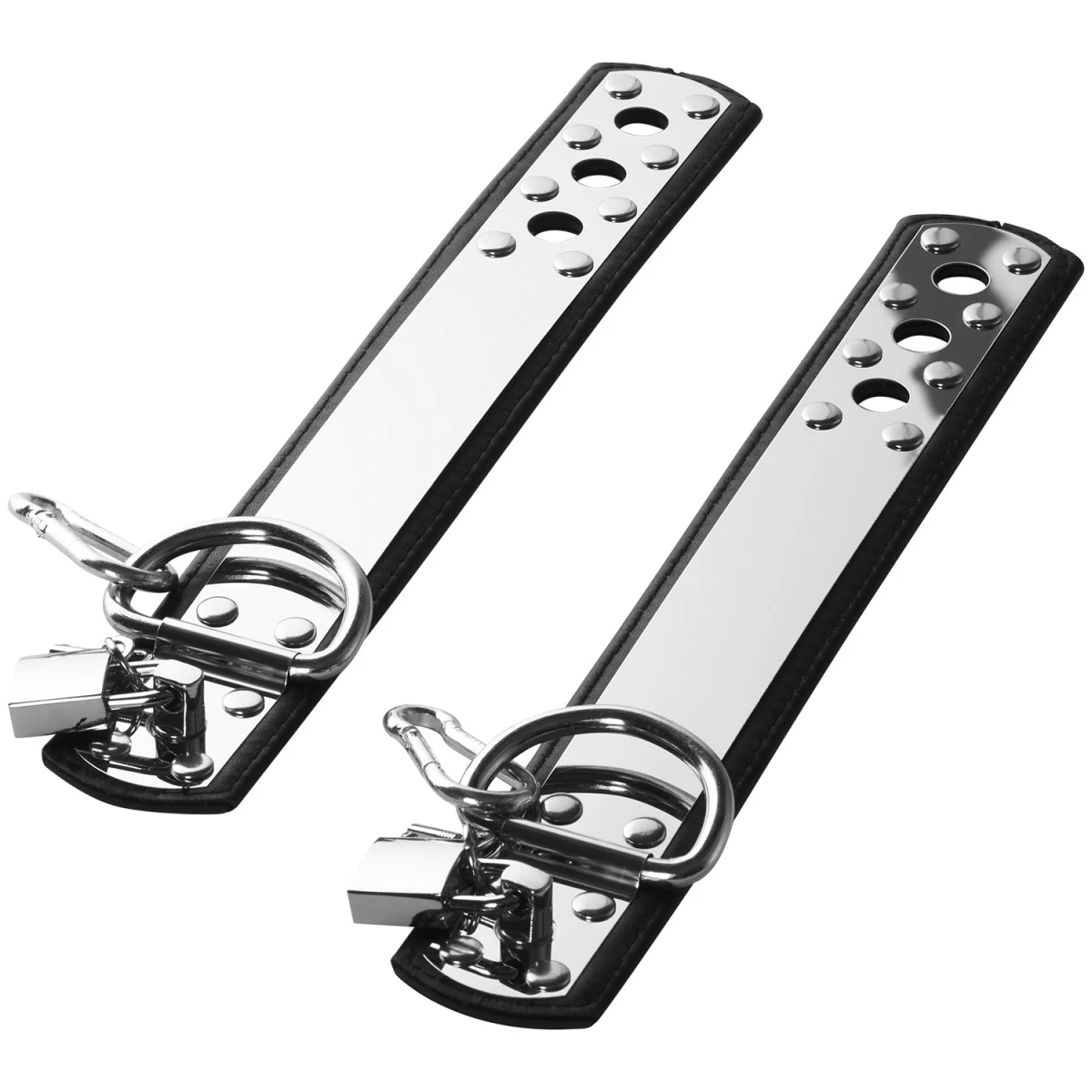 Rimba Metal Locked Leren Verstelbare Handboeien 3 Rimba Metal Locked Leren Verstelbare Handboeien - Afbeelding 3