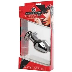 XR Brands Master Series Crimson Tied Scarlet Heart Buttplug -Sinful 18312 master series crimson tied scarlet heart anal plug 10 package q100