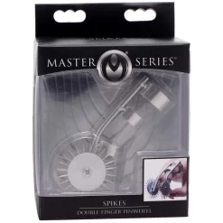 XR Brands Master Series Spiked Double Finger Pinwheel -Sinful 18318 master series spiked double finger pinwheel 10 package q100