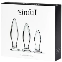 Sinful BumBum Glazen Buttplug-set -Sinful 18400 sinful bumbum glas butt plug s q100 01