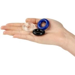 Baseks Triple Cockring Set -Sinful 18599 baseks triple penisring s t q100 04