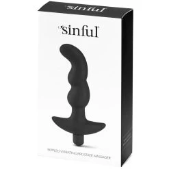 Sinful Rippled Vibrerende Prostaatstimulator -Sinful 18722 sinful rippled vibrating prostate massager emballage q100 01