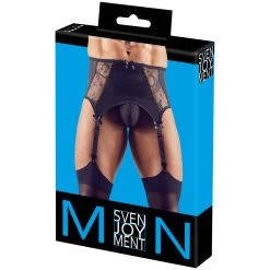 Orion Svenjoyment Jarretelgordel Met Kant  -Sinful 19349 svenjoyment hofteholder med blonder og slojfer 90 pack q100