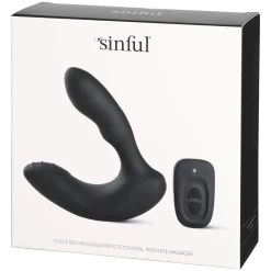 Sinful Force Prostaatstimulator Met Afstandsbediening -Sinful 19879 sinful force opladelig fjernbetjent prostata vibrator 90 pack q100