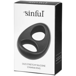 Sinful Duo Elastische Siliconen Dubbele Penisring -Sinful 19997 sinful duo stretchy silikone dobbelt penisring 04