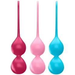 Satisfyer V Balls Bekkenbodemtraining Set 3 Stuks -Sinful 21173 satisfyer pelvic floor strengthening balls double 3 pcs 03 product q100 1