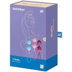Satisfyer V Balls Bekkenbodemtraining Set 3 Stuks -Sinful 21173 satisfyer pelvic floor strengthening balls double 3 pcs 90 pack q100