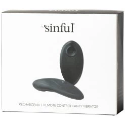 Sinful Oplaadbare Slipjes Vibrator Met Afstandsbediening -Sinful 21289 sinful rechargeable remote control knicker vibrator 012