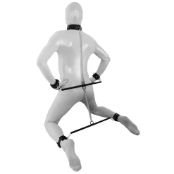 Kiotos Prisoner Spreidstangen Met Kettingen En Lederen Handboeien -Sinful 21703 kiotos spredest nger med k der og l der manchetter q100 01