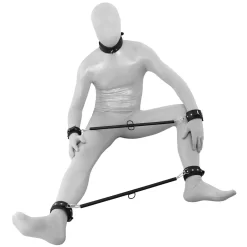 Kiotos Prisoner Spreidstangen Met Kettingen En Lederen Handboeien -Sinful 21703 kiotos spredest nger med k der og l der manchetter q100 04