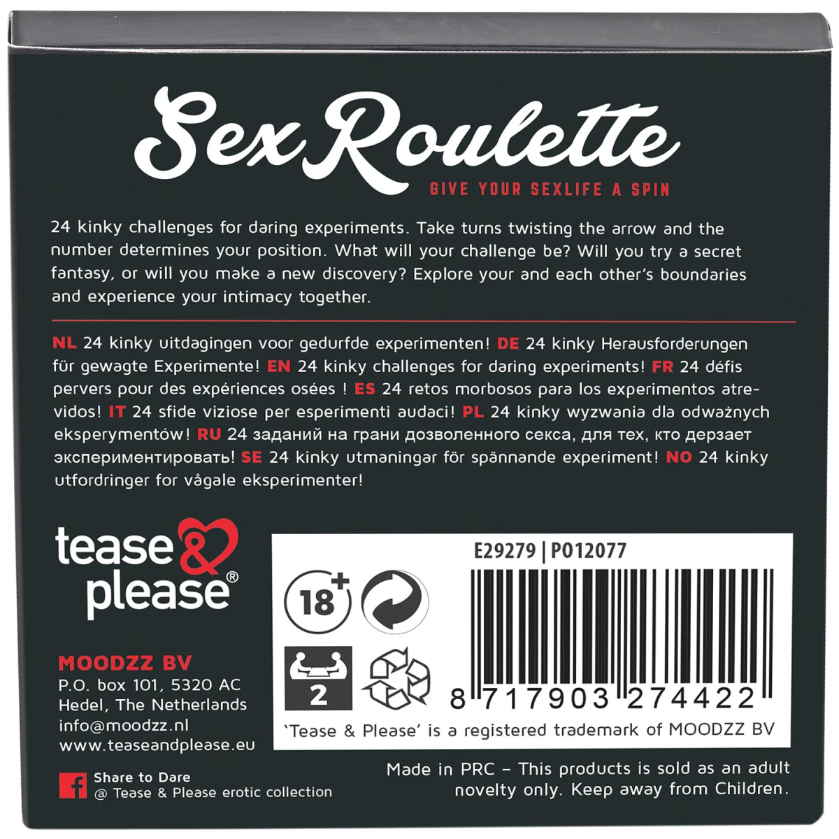 Tease & Please Kinky Seks Roulettespel Voor Koppels 4 Tease & Please Kinky Seks Roulettespel Voor Koppels - Afbeelding 4