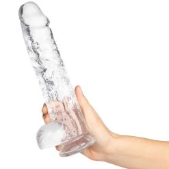 Willie City Classic Clear Realistische Dildo Met Zuignap 24,5 Cm. -Sinful 22526 willie city classic realistic dildo 24 5cm haand 01 q100