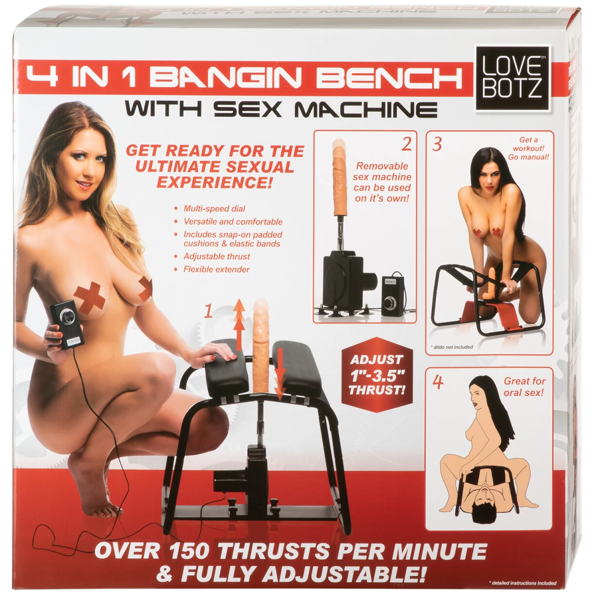 XR Brands LoveBotz 4 In 1 Bangin Bench Sex Machine 7 XR Brands LoveBotz 4 In 1 Bangin Bench Sex Machine - Afbeelding 7