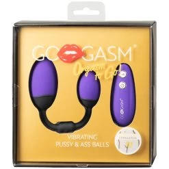 Orion GoGasm Pussy & Ass Vibrerende Eitjes Met Afstandsbediening -Sinful 22644 gogasm pussy and ass balls fjernbetjent vibrator 10 package q100