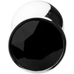 Sinful Black Jewel Metalen Buttplug Small -Sinful 23040 sinful black jewel stal butt plug lille 03 q100