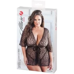 Allure Leopard Kimono Set Plus Size -Sinful 23284 allure leopard kimono set 90 pack q100