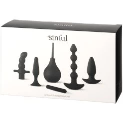Sinful Ultimate Play Buttplug-kit -Sinful 23570 sinful ultimate play butt plug kit 90 pack q100