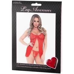 Leg Avenue Romantische Babydoll En G-string-set Rood 7 Leg Avenue Romantische Babydoll En G-string-set Rood -Sinful 23754 leg avenue romantic babydoll og g streng saet 90 pack