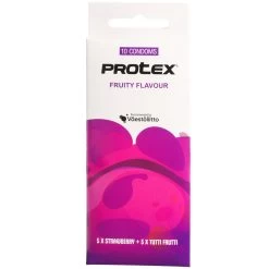 Protex Fruity Flavour Aardbei & Tutti Frutti Condooms 10 Stuks