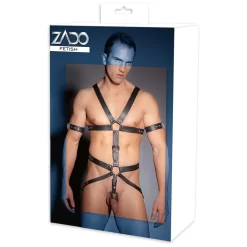 Orion Zado Harnas Met Drievoudige Cockring -Sinful 24210 zado harness with cock ring 90 pack q100
