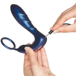 Hueman Black Hole Anale Vibrator Met Penisring -Sinful 24692 hueman black hole anal vibrator with cockring 52 hand q100 1