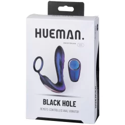 Hueman Black Hole Anale Vibrator Met Penisring -Sinful 24692 hueman black hole anal vibrator with cockring 90 pack q100