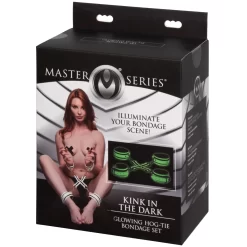 XR Brands Master Series Kink In The Dark Glowing Hogtie Bondage Set 7 XR Brands Master Series Kink In The Dark Glowing Hogtie Bondage Set -Sinful 24757 master series kink in the dark glowing hog tie bondage set 90 pack q100 1