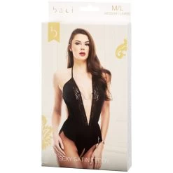 Baci Sexy Satijnen Zwarte Teddy 5 Baci Sexy Satijnen Zwarte Teddy -Sinful 25017 baci sexy satin black teddy 90 pack